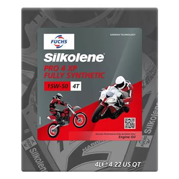 aceite moto 4t - Silkolene Pro 4 15w50 XP CUBE 4L