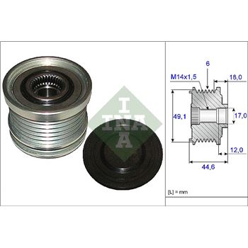 piezas sistema electrico - Rueda libre alternador INA 535 0182 10