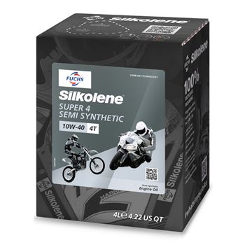 aceite moto 4t - Silkolene Super 4 10w40 CUBE 4L