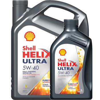 aceite de motor coche - Shell Helix Ultra 5w40, 5L (se suministrara 4+1L)