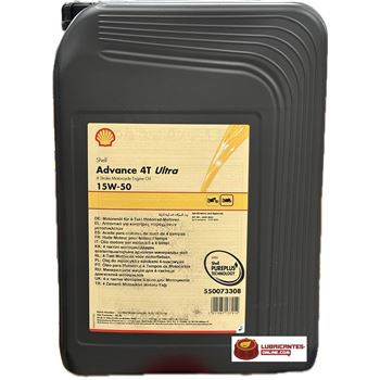 aceite moto 4t - Shell Advance Ultra 4T 15w50 20L