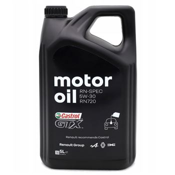 aceite de motor coche - Castrol GTX RN-SPEC 5w30 RN720 5L, Ref. Renault 77119436871