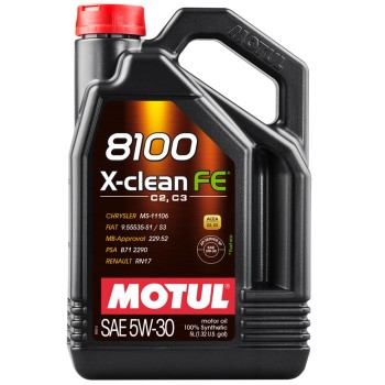 aceite de motor coche - Motul 8100 X-Clean FE C2/C3 5w30 5L