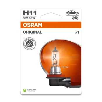 iluminacion coche - Lámpara H11 12V 55W PGJ19-2 (1 ud) | OSRAM 64211-1BL