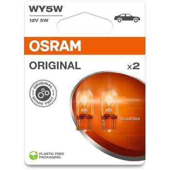 iluminacion coche - Lámpara WY5W 12V 5W W2.1x9.5d (2 uds) | OSRAM 2827NA-02B