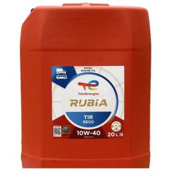 aceite de motor vehiculo comercial y pesado - Total Rubia TIR 8600 10w40 20L