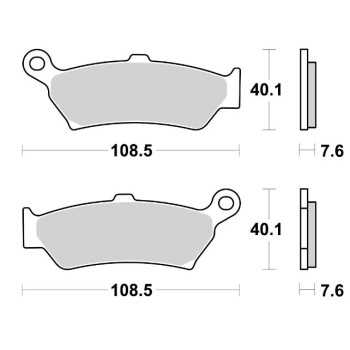 pastillas de freno moto - Pastillas de freno sinterizadas BREMBO 07BB43SP