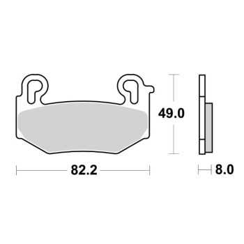 pastillas de freno moto - Pastillas de freno sinterizadas BREMBO 07BB42SA