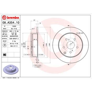 discos de freno coche - Disco de freno BREMBO 08A35410