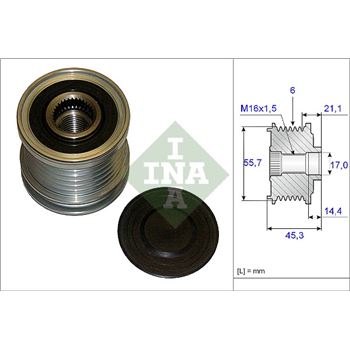 piezas sistema electrico - Rueda libre alternador INA 535 0036 10