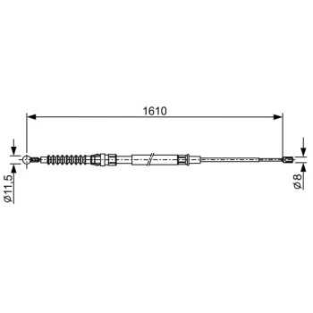palancas cables frenado - Cable de accionamiento, freno de estacionamiento BOSCH 1987482326
