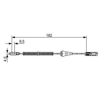 palancas cables frenado - Cable de accionamiento, freno de estacionamiento BOSCH 1987482449