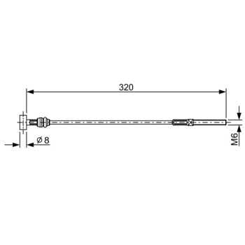palancas cables frenado - Cable de accionamiento, freno de estacionamiento BOSCH 1987482460