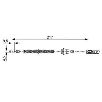 palancas cables frenado - Cable de accionamiento, freno de estacionamiento BOSCH 1987482461