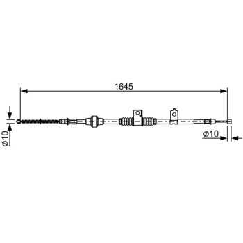 palancas cables frenado - Cable de accionamiento, freno de estacionamiento BOSCH 1987482517