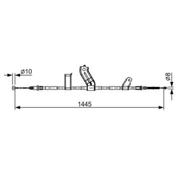 palancas cables frenado - Cable de accionamiento, freno de estacionamiento BOSCH 1987482523