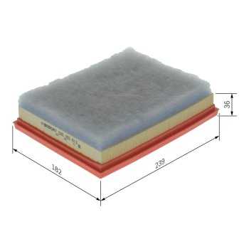 filtro de aire coche - (S0613) Filtro de aire BOSCH F026400613