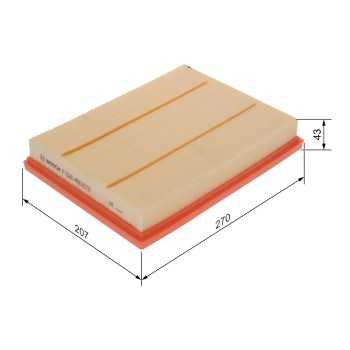 filtro de aire coche - (S0672) Filtro de aire BOSCH F026400672
