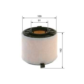 filtro de aire coche - (S0677) Filtro de aire BOSCH F026400677