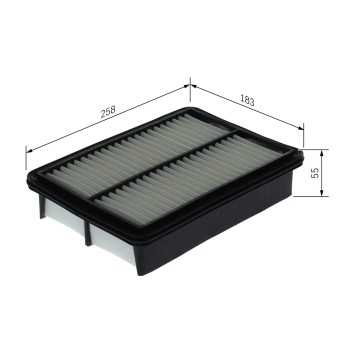 filtro de aire coche - (S0747) Filtro de aire BOSCH F026400747