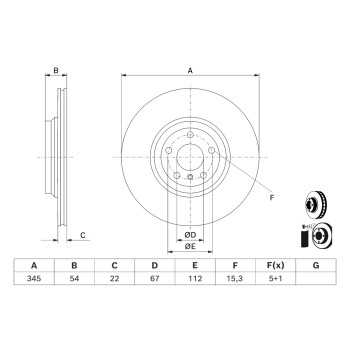 discos de freno coche - Disco de freno BOSCH 0986479D62