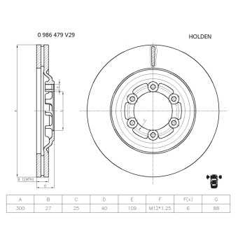 discos de freno coche - (BD2262) Disco de freno BOSCH 0986479V29