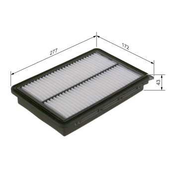 filtro de aire coche - (S0617) Filtro de aire BOSCH F026400617