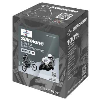 aceite moto 4t - Silkolene Super 4 20w50 CUBE 4L