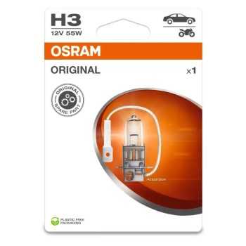 iluminacion coche - Lámpara H3 12V 55W PK22s (1 ud) | OSRAM 64151-1BL