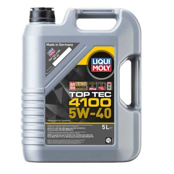 aceite de motor coche - Aceite de motor Liqui Moly TOP TEC 4100 5w40 5L (9511) aceite de motor coche -