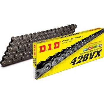 cadenas y enganches - Cadena DID 428VX con 104 eslabones color negro y enganche tipo remache