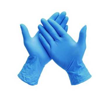 equipamiento de taller ropa de trabajo - Guante de nitrilo azul talla L - 100 unidades