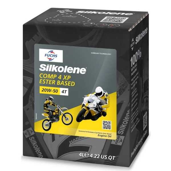 aceite moto 4t - Silkolene Comp 4 20w50 XP CUBE 4L aceite moto 4t -