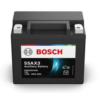 baterias de coche - (A5AX3) Bateria auxiliar AGM Bosch 0092S5AX30