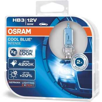 iluminacion coche - .Lámpara HB3 12V 60W P20d Cool Blue Intense (Set de 2) | OSRAM 9005CBI-HCB