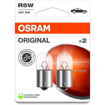 iluminacion coche - Lámpara R5W 12V 5W BA15s (2 uds) | OSRAM 5007-2BL