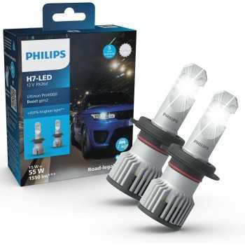 iluminacion coche - Bombillas H7  LED Ultinon Pro6000 HL Boost homologada en España +450% | Philips 11972U60B2X2