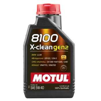 aceite de motor coche - Motul 8100 X-Clean Gen2 5w40 1L