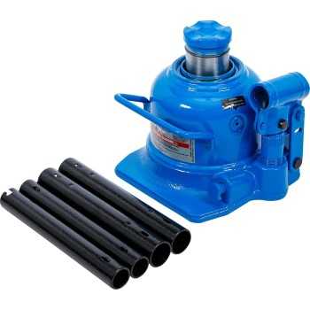 accesorios equipo para talleres gato y caballetes - Gato de botella hidráulico para vehículos, extra plano, 10t | BGS-70041