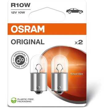 iluminacion coche - Lámpara R10W 12V 10W BA15s (2 uds) | OSRAM 5008-2BL