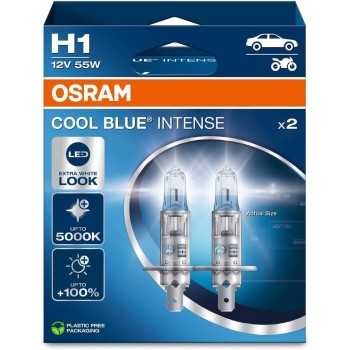 iluminacion coche - Lámpara H1 12V 55W P14.5s Cool Blue Intense Next Gen (Set de 2) | OSRAM 64150CBN-2HB