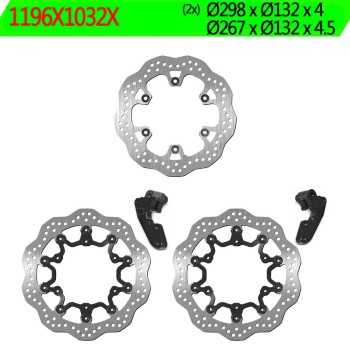 discos de freno moto - Disco de freno kit ondulado NG 1196X1032X