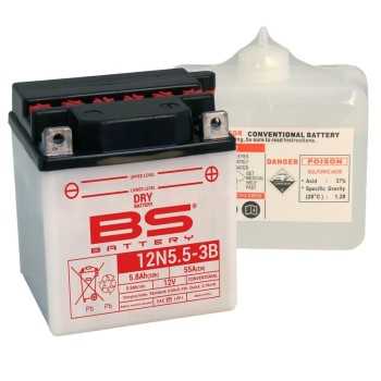 baterias de moto - Batería BS BATTERY 12N5.5A-3B