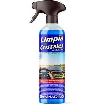 limpieza de faros y cristales - Limpiacristales desengrasante triple acción con pistola 500ml, Sanmarino 23161