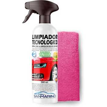 ceras pulimentos y reparadores de aranazos - Cera tecnologica efecto barniz, 500ml + bayeta | Sanmarino