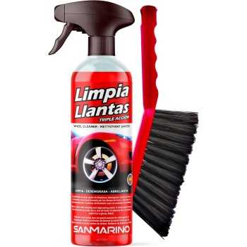 limpieza de llantas y neumaticos - Limpia llantas (pistola + cepillo), 500ml | Sanmarino