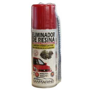 eliminadores de insectos y alquitran - Spray eliminador de resina de árbol + Bayeta 520cc | Sanmarino