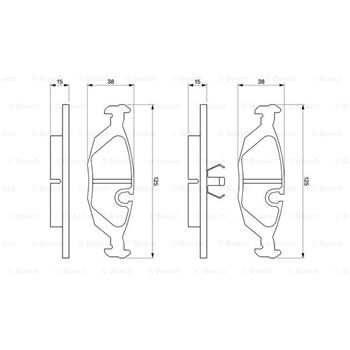 pastillas de freno coche - (BP562) Pastilla de freno BOSCH 0986460996