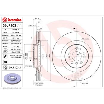 discos de freno coche - Disco de freno BREMBO 09R10311