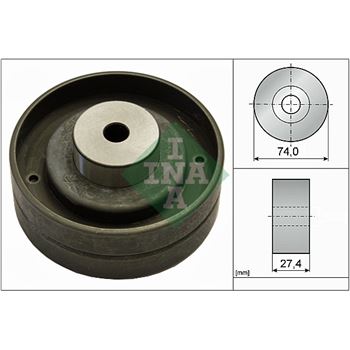 rodillo tensor correa nervada - Polea inversión/guía, correa distribución INA 532 0051 10